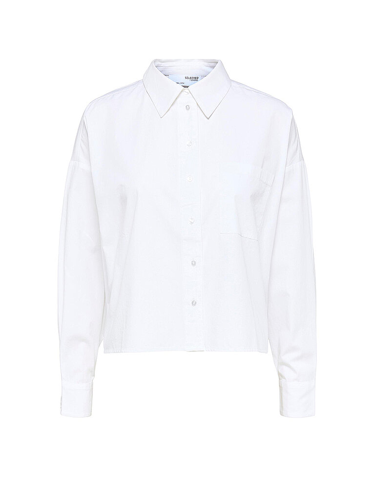 SELECTED FEMME Bluse Cropped Fit SLFREKA  weiß | 34